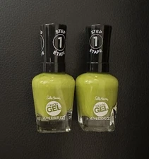 Set of 2 Sally Hansen Miracle Gel Nail Polish 14.7ml 0.5 fl oz Each Lime Green