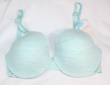 NEW WARNER'S this is not a BRA 1593 LIGHT GREEN LINES AND DOTS 34C