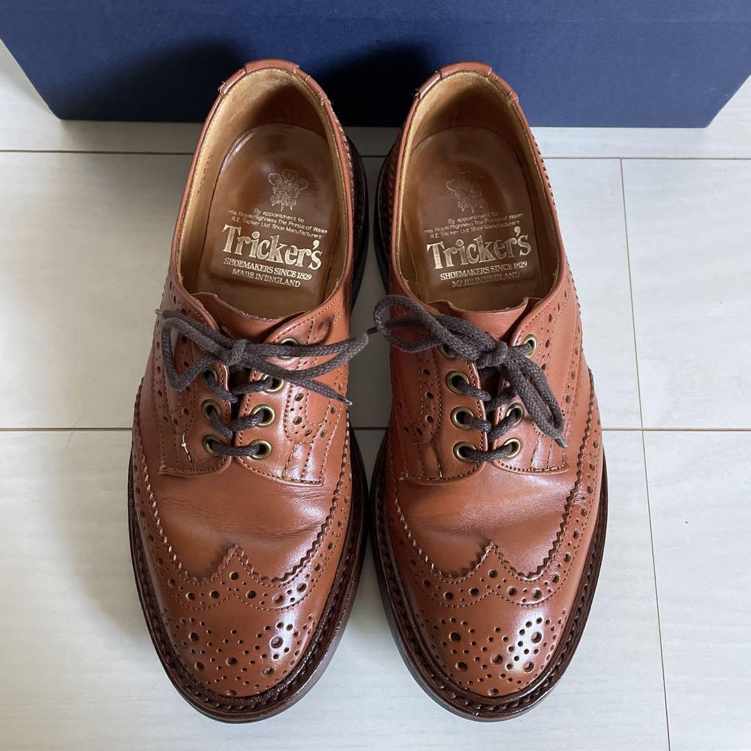 Men 7.0US Tricker's Burton Uk6 1/2 Leather Handmade British Men 7.0US Tricker's Burton Uk6 1/2 Leather Handmade British
