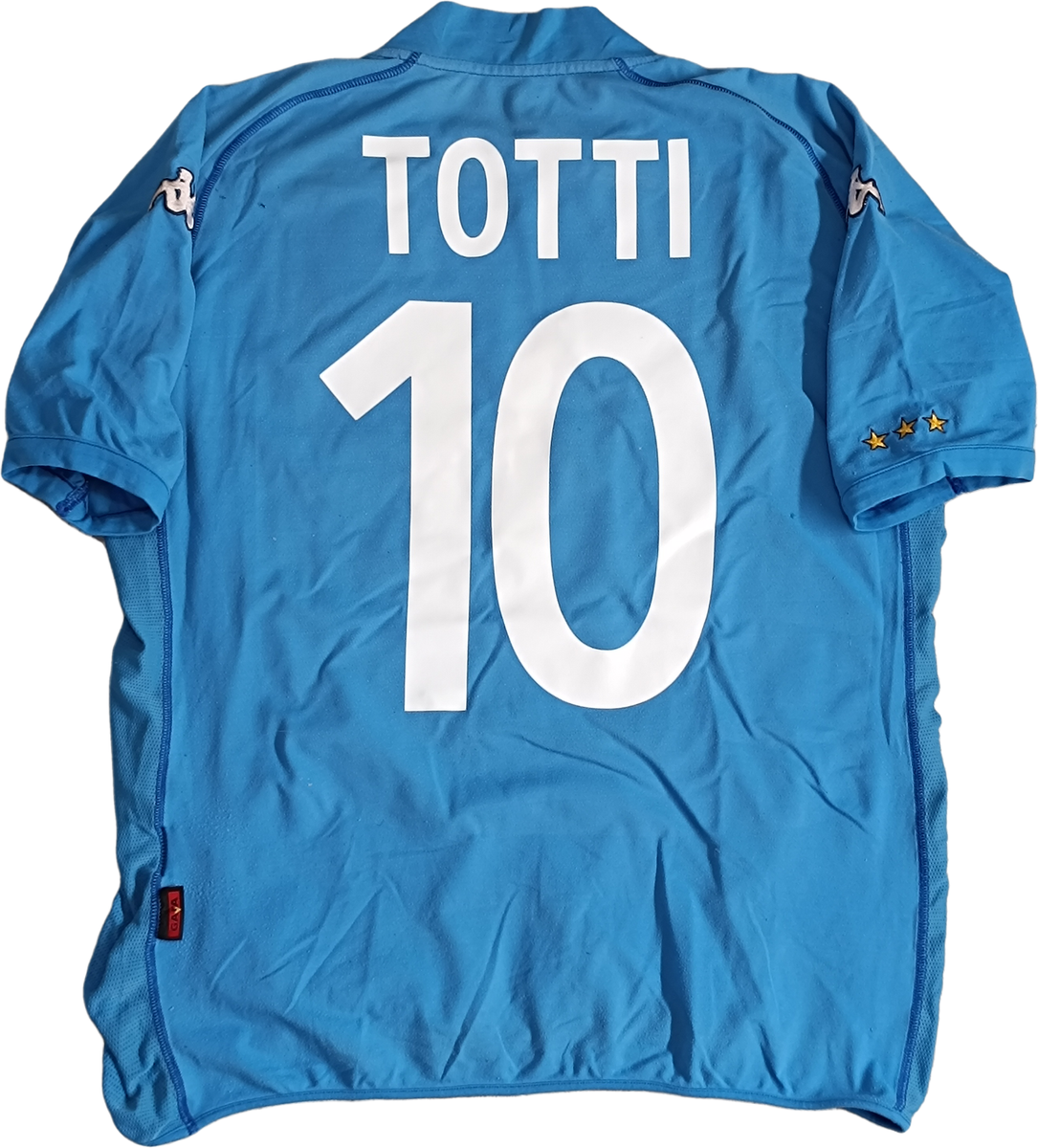 Maillot Italia Totti 2002 - Kappa Taille S, Domicile Bleu, Numéro 10, Occasion