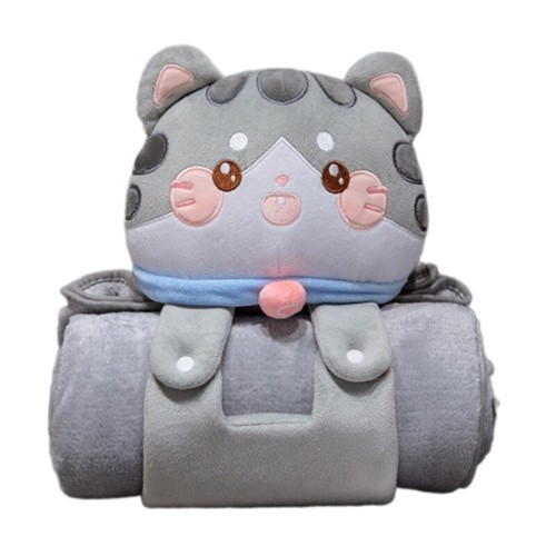 Plush Doll Pillow Quilts Double-use Cushions Spring Summer Office Naping Pillow - Picture 11 of 20