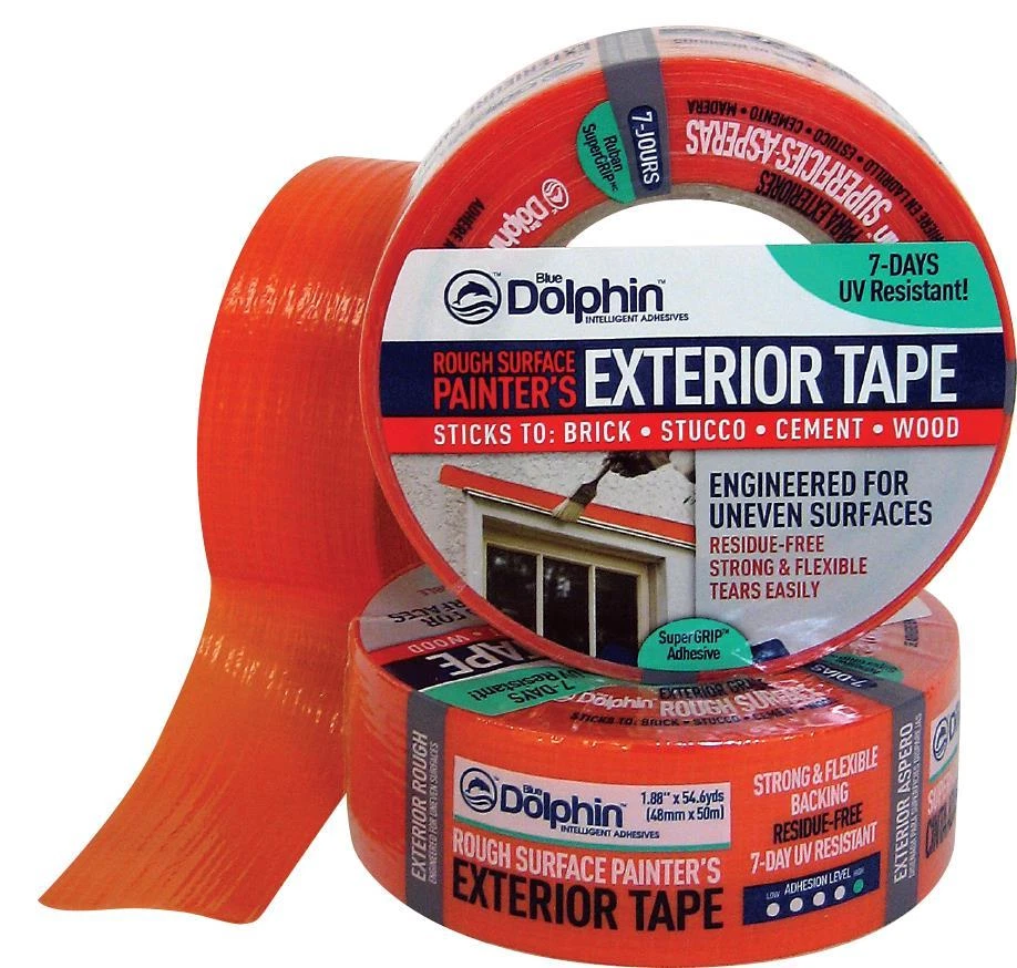 Orange Brick/Rough Exterior UV Tape (Dolphin) 48mm x 50mtr 10 rolls