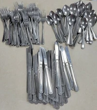 Walco Stainless Classic Beaded Tableware 150 pieces (50 each Spoon, Knife, Fork)