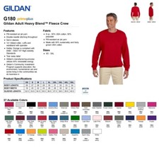 GILDAN 18000 HEAVY BLEND CREW NECK SWEATSHIRT