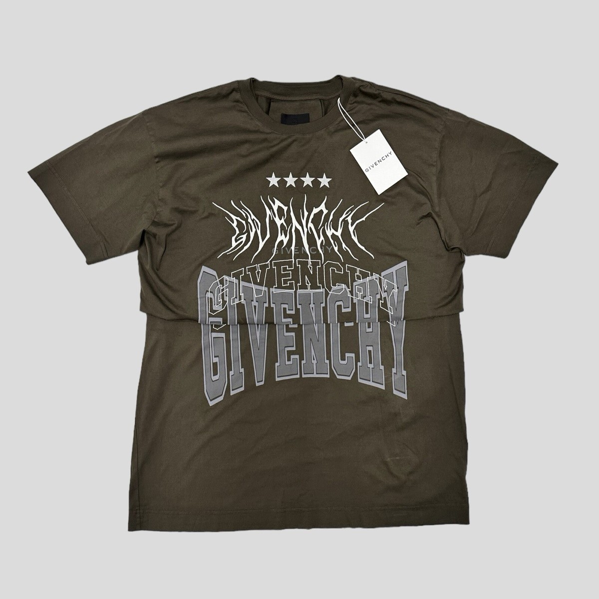 【送料&関税込】Givenchy Graphic Print T-shirt $1350 Givenchy Layered Graphic T-Shirt Oversized Fits XL | eBay