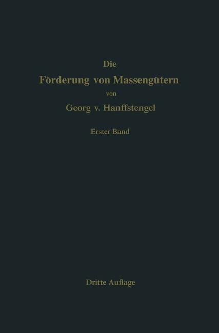 Thumbnail - Die Förderung Von Massengütern | Buch | 9783662019603