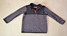 Jumping Beans Girls Youth Quarter Zip - Size 4T - Black  Gray with Red Zipper