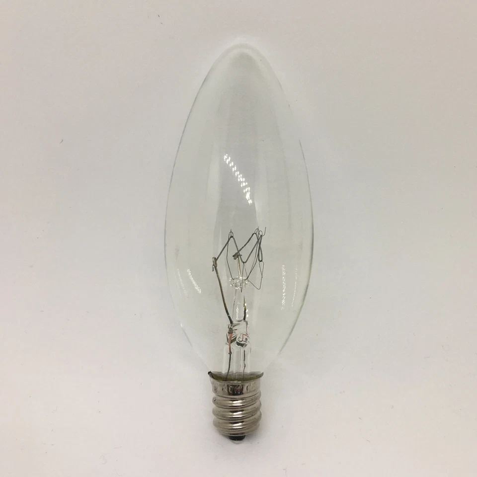 E12 40W Candle Light Bulb | American Candelabra Chandelier for use in UK 240V - Image 2 of 4