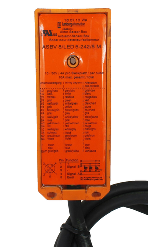 Lumberg Automation ASBV 8/LED 5-242/5 M Actuator Sensor Box - Picture 3 of 3