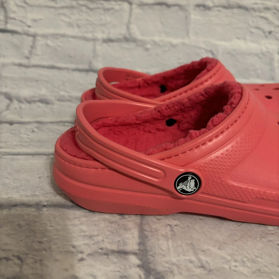Zueco Crocs Clásico Forrado Rosa Brillante 207010 (PS) Junior Talla 4 Foto 3 de 4
