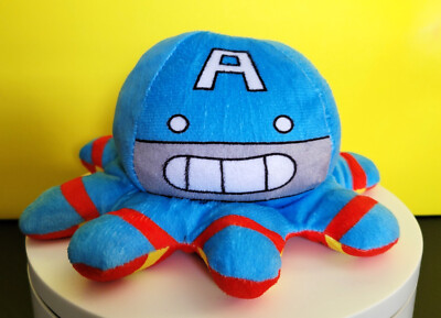 TeeTurtle The Original Reversible Octopus 8 inch Plushie Ironman Captain America