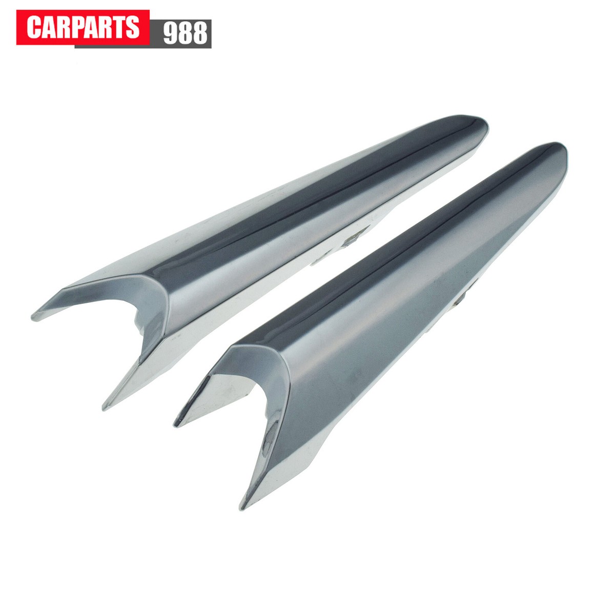 Pair Left Right Fog Light Trim Chrome For 2017-18 Mazda 3