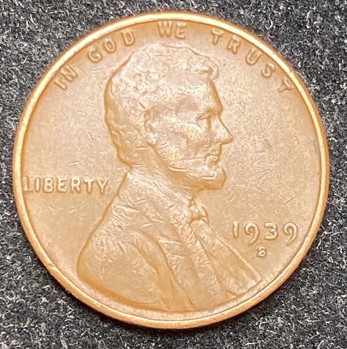 1939 S Lincoln Wheat Penny - Free Shipping