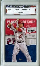 2020 Topps Player of the Decade Mike Trout AGC 10 Gem Mint Los Angeles Angels