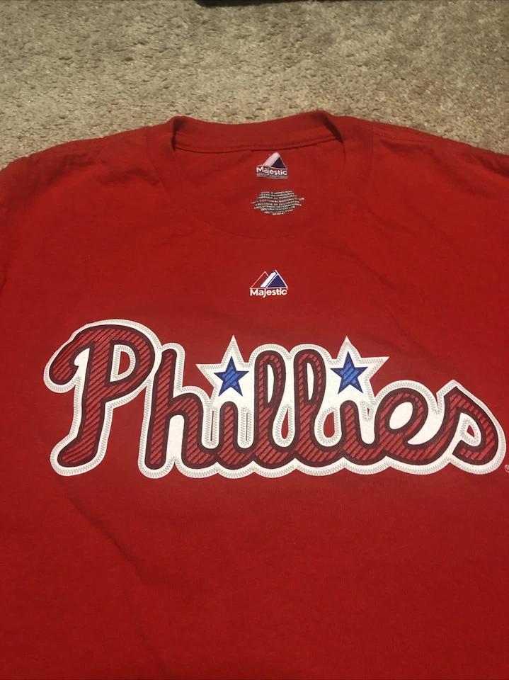 Philadelphia Phillies Juvenil Mediana Majestuosa Camiseta Manga Corta Número 10 Jóvenes Foto 2 de 4