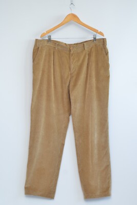 Paul & Shark Luxury Men's Beige Cotton Velvet Pants Trousers Sz 38 Made in Italy