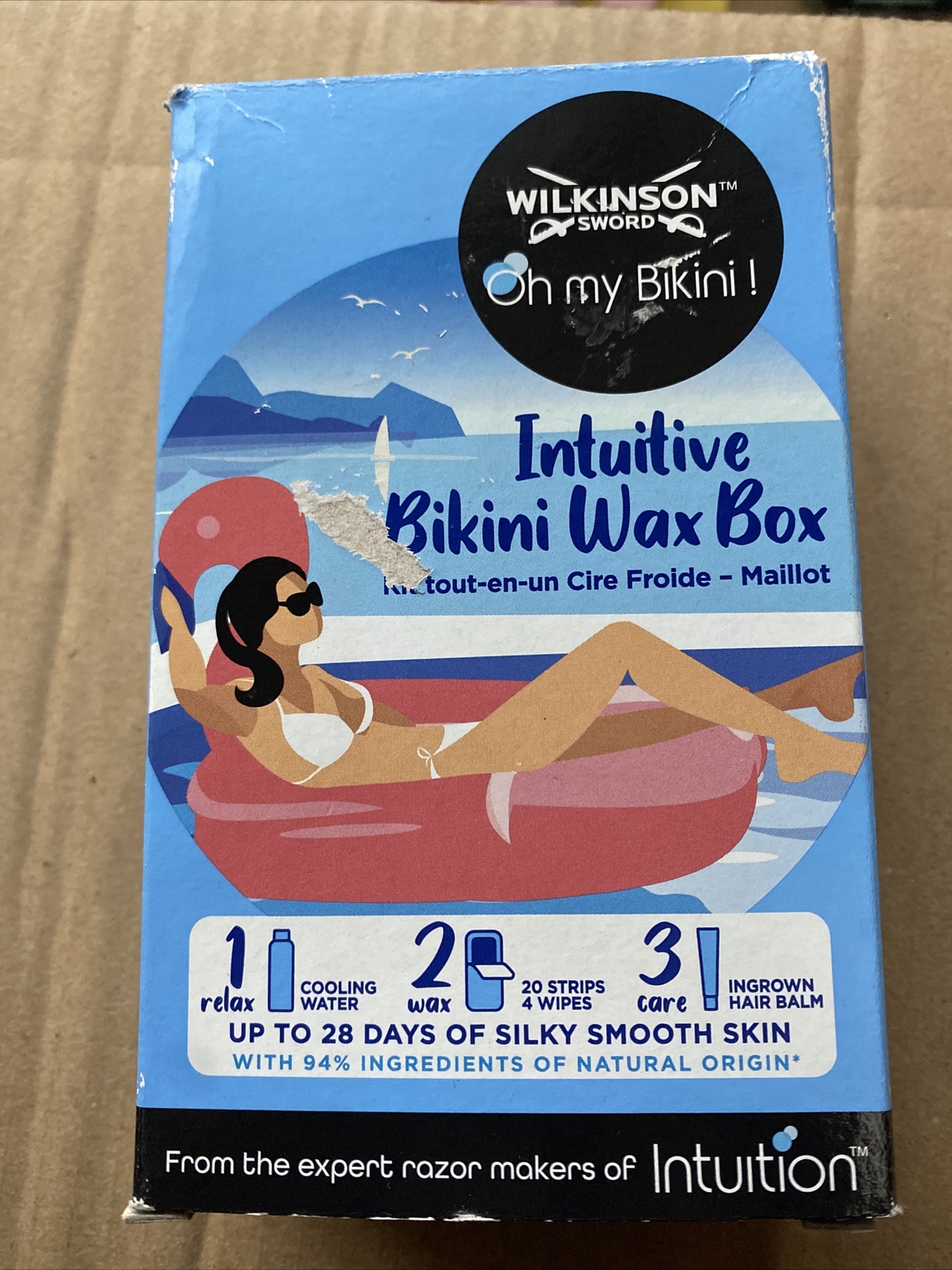 Bikini Wax Strips Set Box Ingrown Hair Cream Balm Wilkinson Sword Wipes