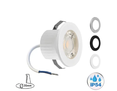 LED Minispot 3W klein Einbauleuchte Einbauspot Einbaustrahler 3 Blenden IP54 230 - Bild 1 von 4