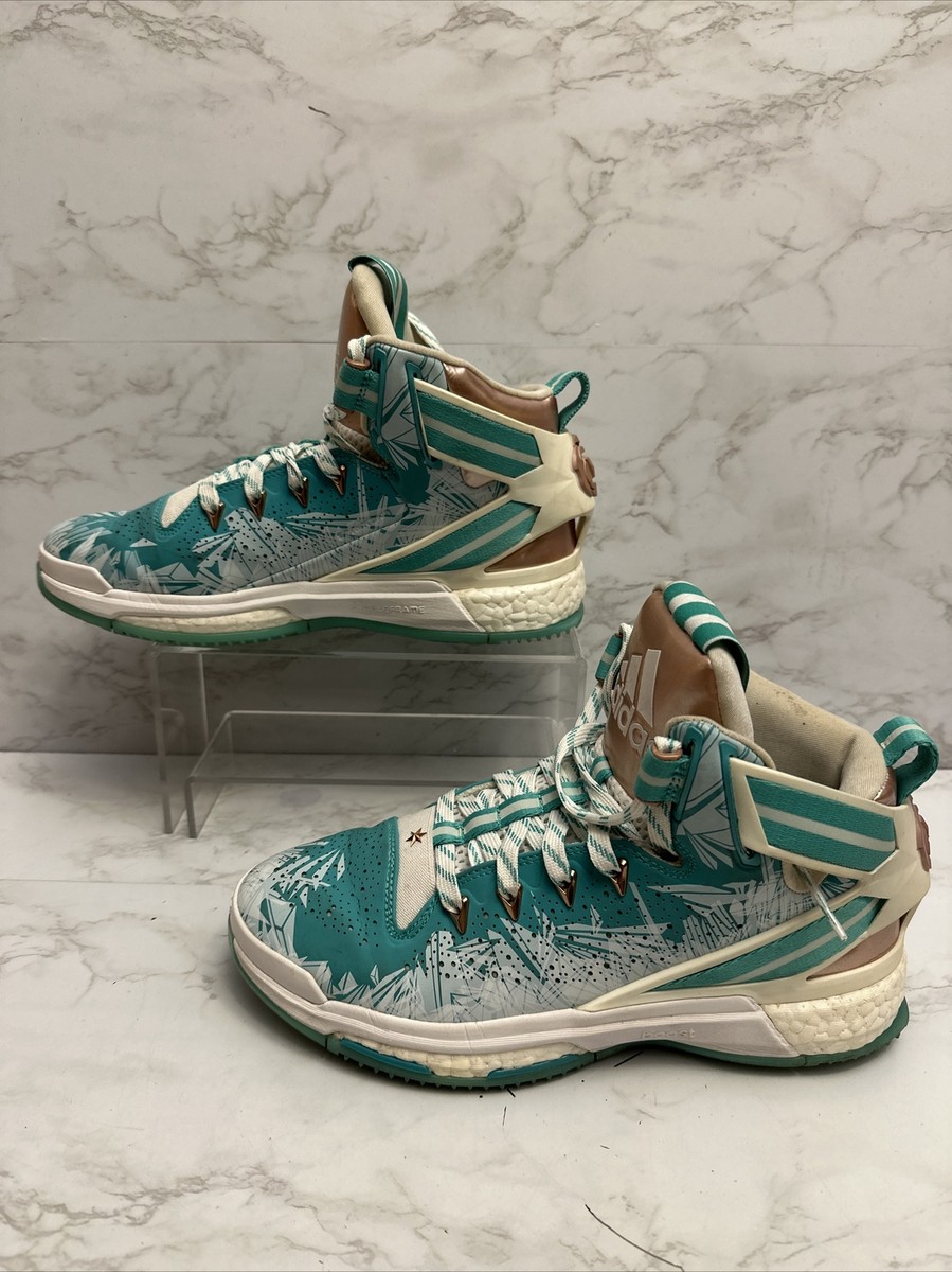 Adidas Derrick Rose Christmas shoes- Green white- S85531 Men’s size