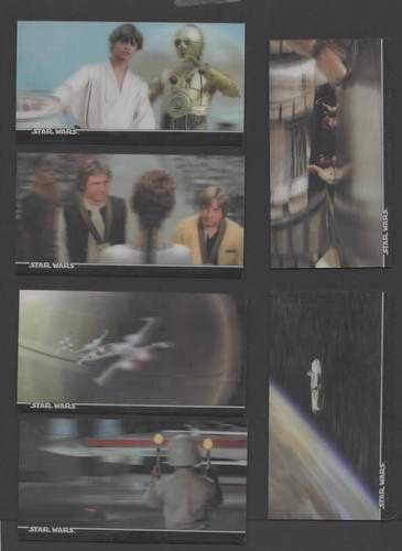 8A1-4 NEW UNCIRCULATED 1996 Star Wars 3Di Widevision Trading Card Singles