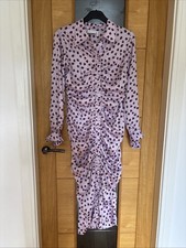 ASOS Women’s Rouched Shirt Dress, Lilac/ Floral, Size 12.