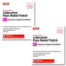 Rugby Maximum Strength Lidocaine Patch 4% - 5 Patches | Aspercreme (2 Pack)