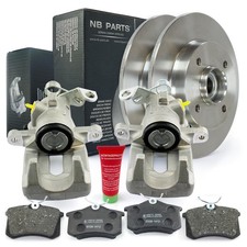 Bremssättel Bremsscheiben 249mm Bremsbeläge hinten für Citroen C4 Peugeot 307