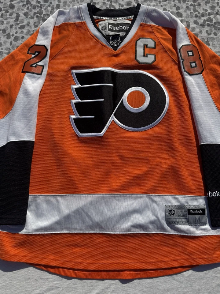 Philadelphia Flyers Reebok Claude Giroux Captain Jersey Authentic Men’s Med - Image 2 of 4