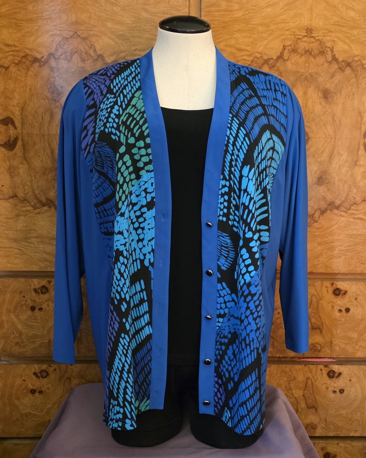 BOB MACKIE WEARABLE ART CARDIGAN  ~ 3X - image 1