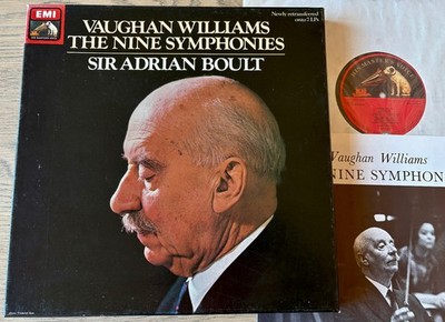HMV SLS 1547083 VAUGHAN WILLIAMS NINE SYMPHS 7LP SET BOULT 1984 EX++ TAS GERMANY