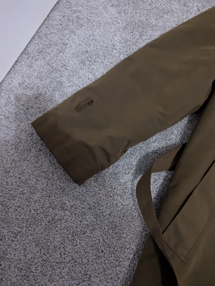 Brooks Brothers Тренч мужской большой подпоясанный поплин зеленый шерсти молнии вкладыш - Изображение 4 из 4