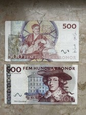 Schwedische Kronen Banknote 500 SEK kronor Urlaubsgeld Reisegeld