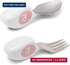 doddl Toddler Utensils, Ergonomic Fork and Spoon Set for Self Feeding, Stainless