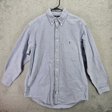 Ralph Lauren Shirt Mens 15.5/33 Blue Yarmouth Flesh Pony Button Down Oxford