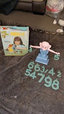 Vintage Romper Room Monkey Scale Set Green Red Teaches Numbers/Addition Complete