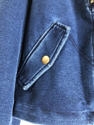 NWT Anthropologie Pilcro Sz Petite XL Blue Soft Denim Asymmetrical Zipper Jacket - Picture 7 of 17