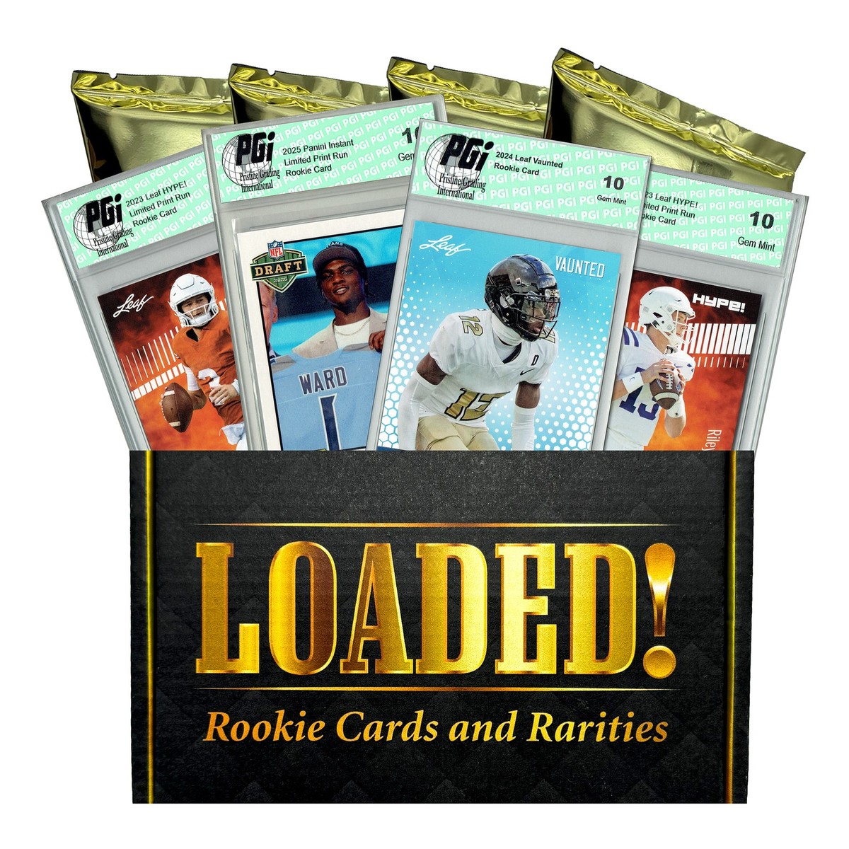 LOADED! 2025 Football Draft Collector's Box: 4 PGI 10 Rookie