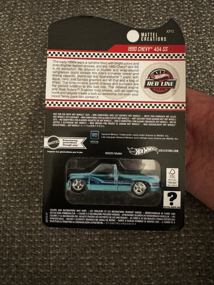 Buy Hot Wheels Red Line Club 1990 Chevy 454 SS 1:64 Diecast