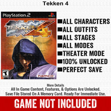 Tekken 4 100 PS2 Memory Card All CHEATS ITEMS
