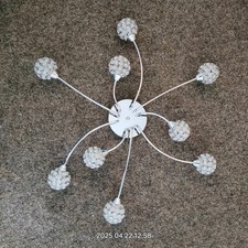 Deckenlampe WOFI GENUA 9 x G9 Kugeln modern retro Chrom Glas