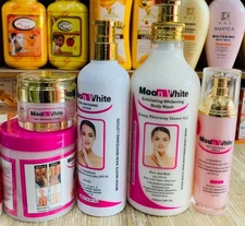 Moon White 5-in-1 Lotion Set Shower Gel, Lotion, Face Cream, Scrub, Serum