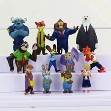 Zootopia Animals PVC Figures Cake Topper Party Toys Gift - 12 Pcs Set