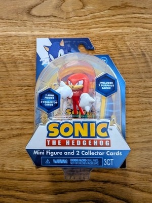 NEW Sonic The Hedgehog KNUCKLES 3in Action Figure w/2-Surprise Collector Cards