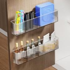2 Pack Adhesive Cabinet Door Organizer Lid Organizers Inside Spice Rack Food