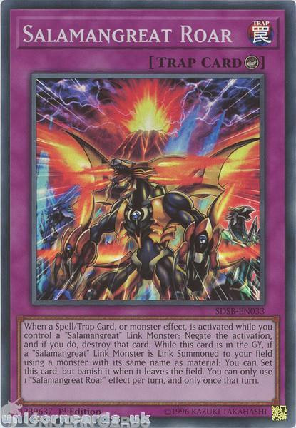 SDSB-EN033 Salamangreat Roar Super Rare 1st Edition Mint YuGiOh Card