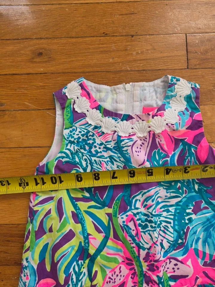 Vestido Lilly Pulitzer Multicolor Cambio Fiesta Toda la Marea niños niña Talla 3 A001009 Foto 3 de 4