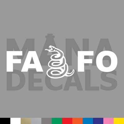 FAFO Snake Vinyl Die Cut Decal Sticker - F Around Find Out Don't Tread on Me 2A