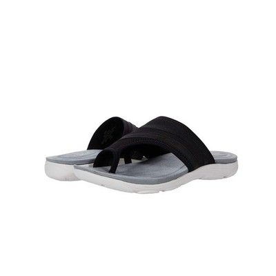 Easy Spirit Womens 8.5 N Black Lola Slip On Flat Sandals NIB PH6