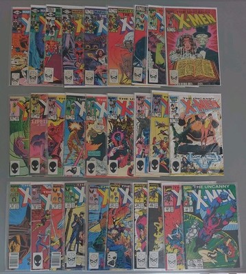 The Uncanny X-Men, Marvel comics 1980s Bundle Of 28 Issues Gd to Vg Condition 