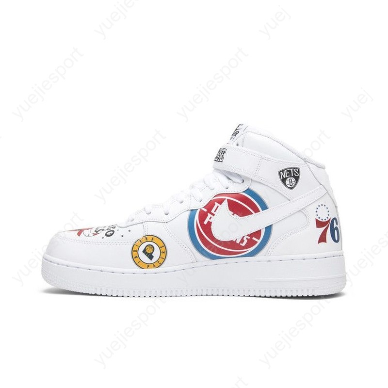 Size 9 - Supreme x NBA x Nike Air Force 1 Mid White for sale
